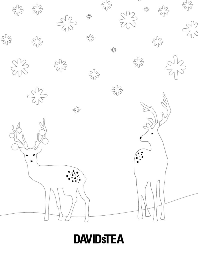 Deer colouring page | Click to download & print