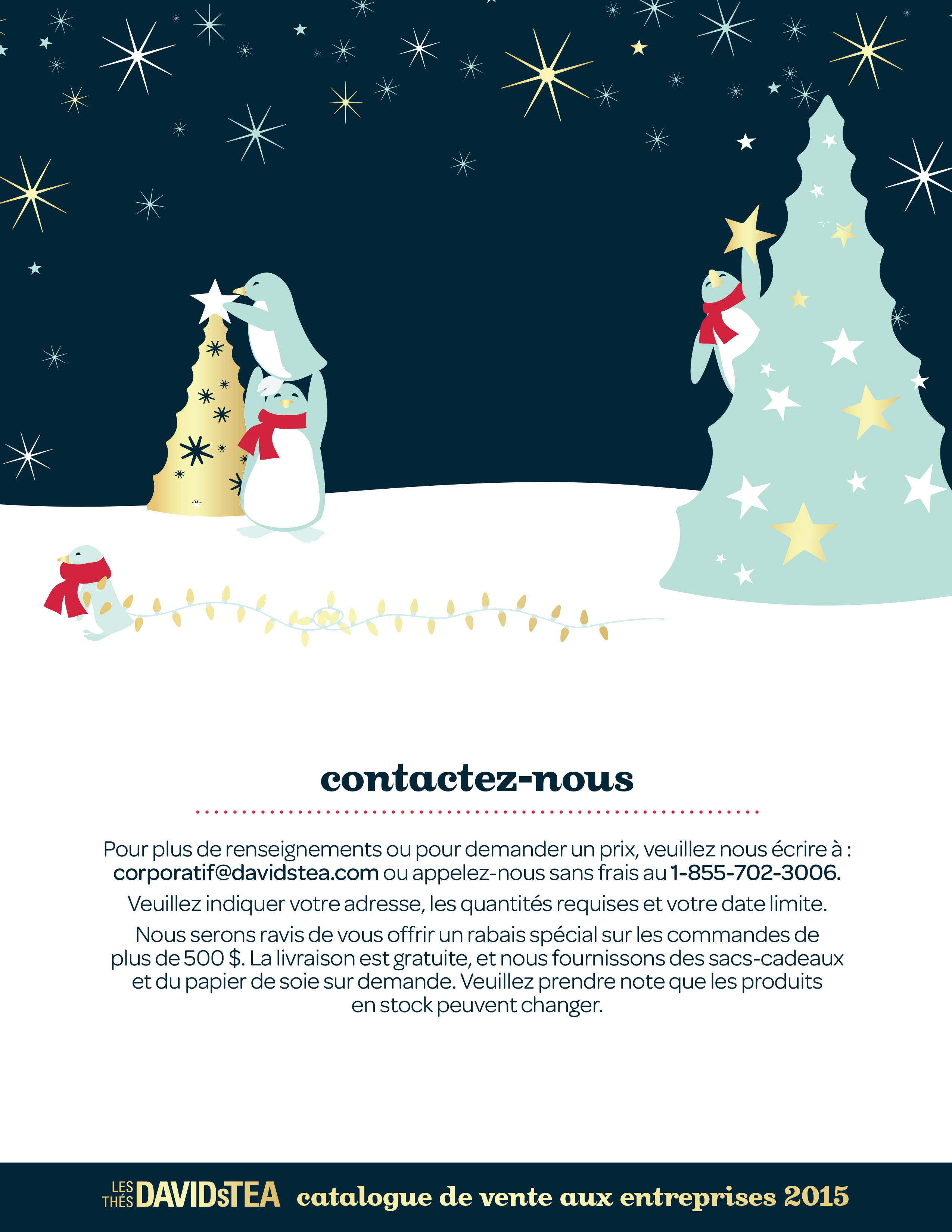 Cadeaux d’entreprise DAVIDsTEA: Fêtes 2015 - Les Thés DAVIDsTEA - L'heure du thé