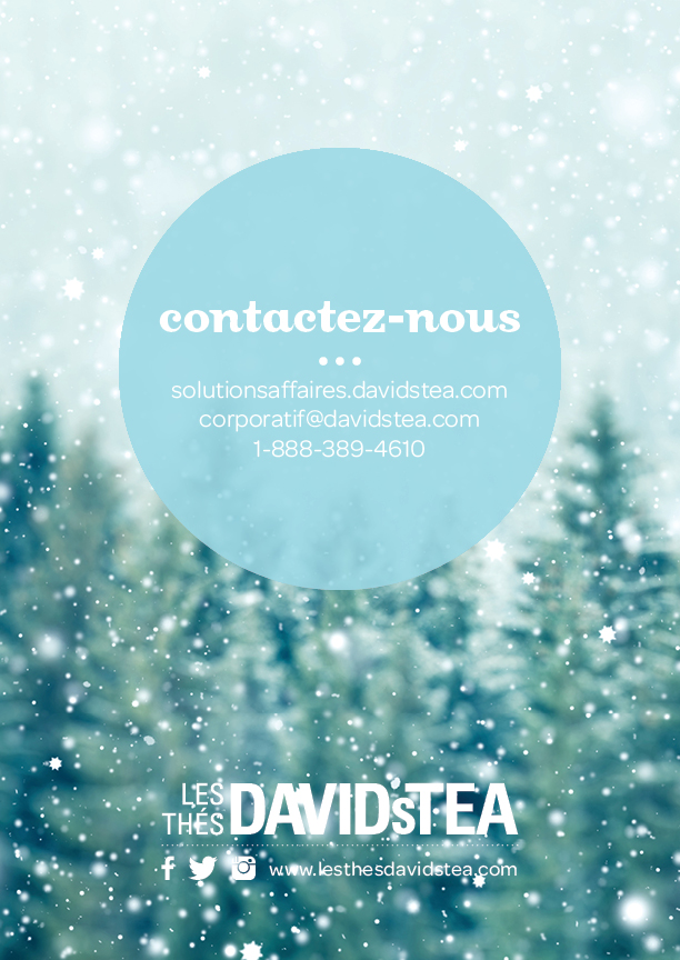 Cadeaux d’entreprise Les Thés DAVIDsTEA