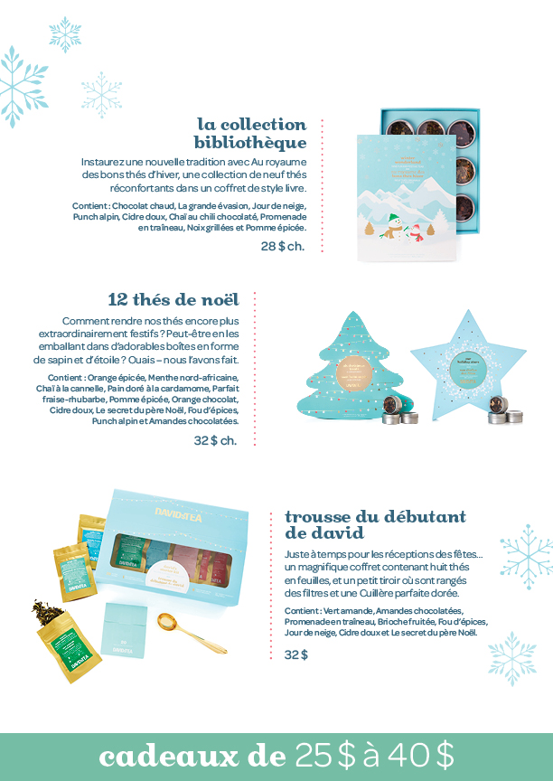 Cadeaux d’entreprise Les Thés DAVIDsTEA