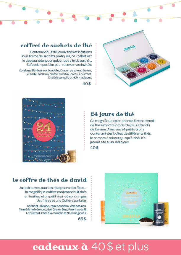 Cadeaux d’entreprise Les Thés DAVIDsTEA