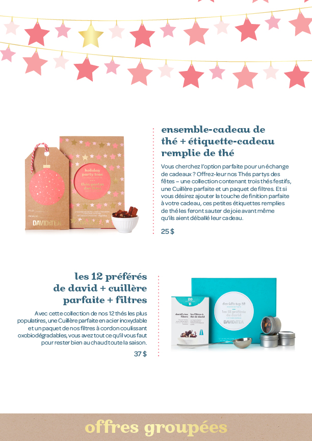 Cadeaux d’entreprise Les Thés DAVIDsTEA